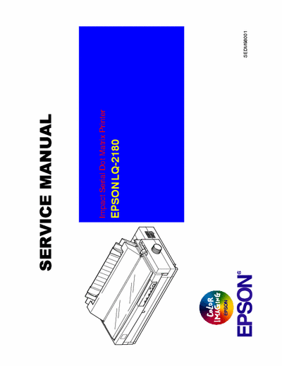 Epson LQ 2180 Epson LQ8120 Service manual
